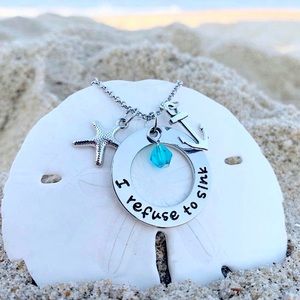 I Refuse To Sink Charm Necklace